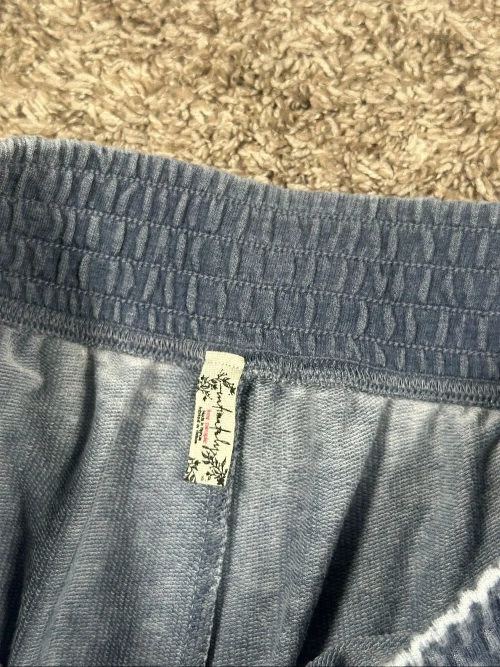 NWT Free People Intimately Cozy Cool Girl Lounge Flare Pant Dark Sapphire Blue S